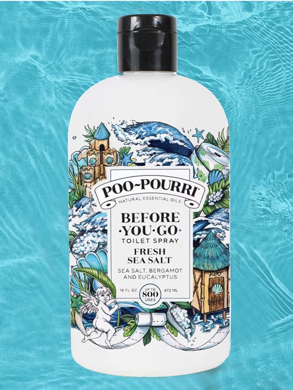 Fresh Sea Salt Before-You-Go Toilet Spray - White